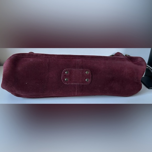 VINTAGE KOOBA SUEDE BAG, ORIGINAL HARDWARE, GORGEOUS,RICH COLOR. MINT CONDITION - Picture 12 of 15